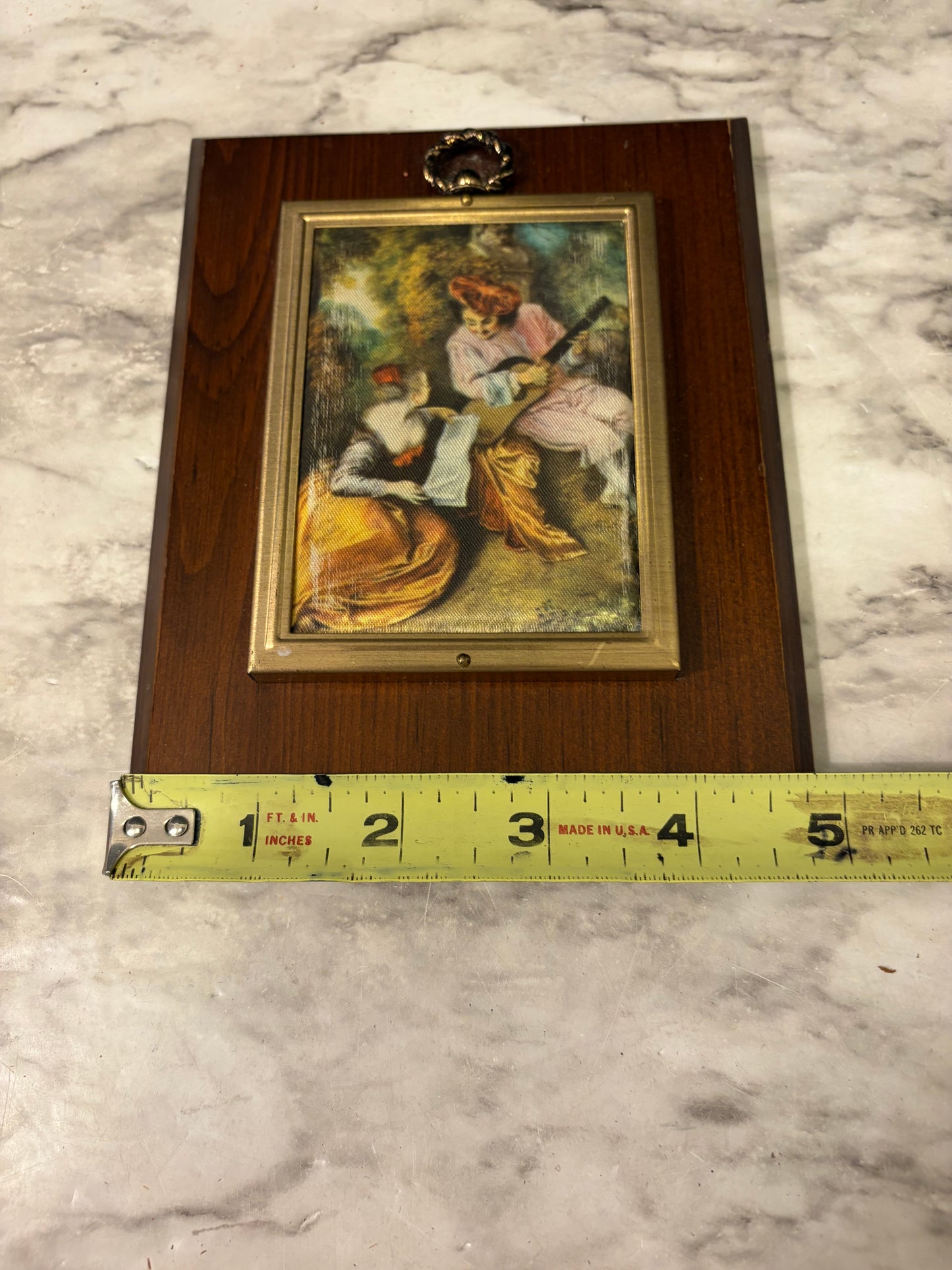 Small Silk Tapestry Framed on Wood The scale of love