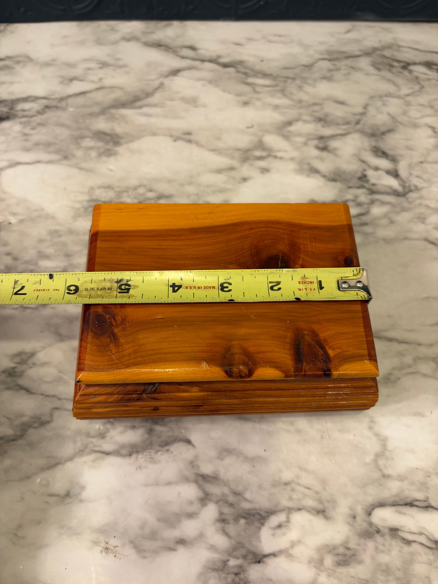 Wood Box with Ribbed Sides