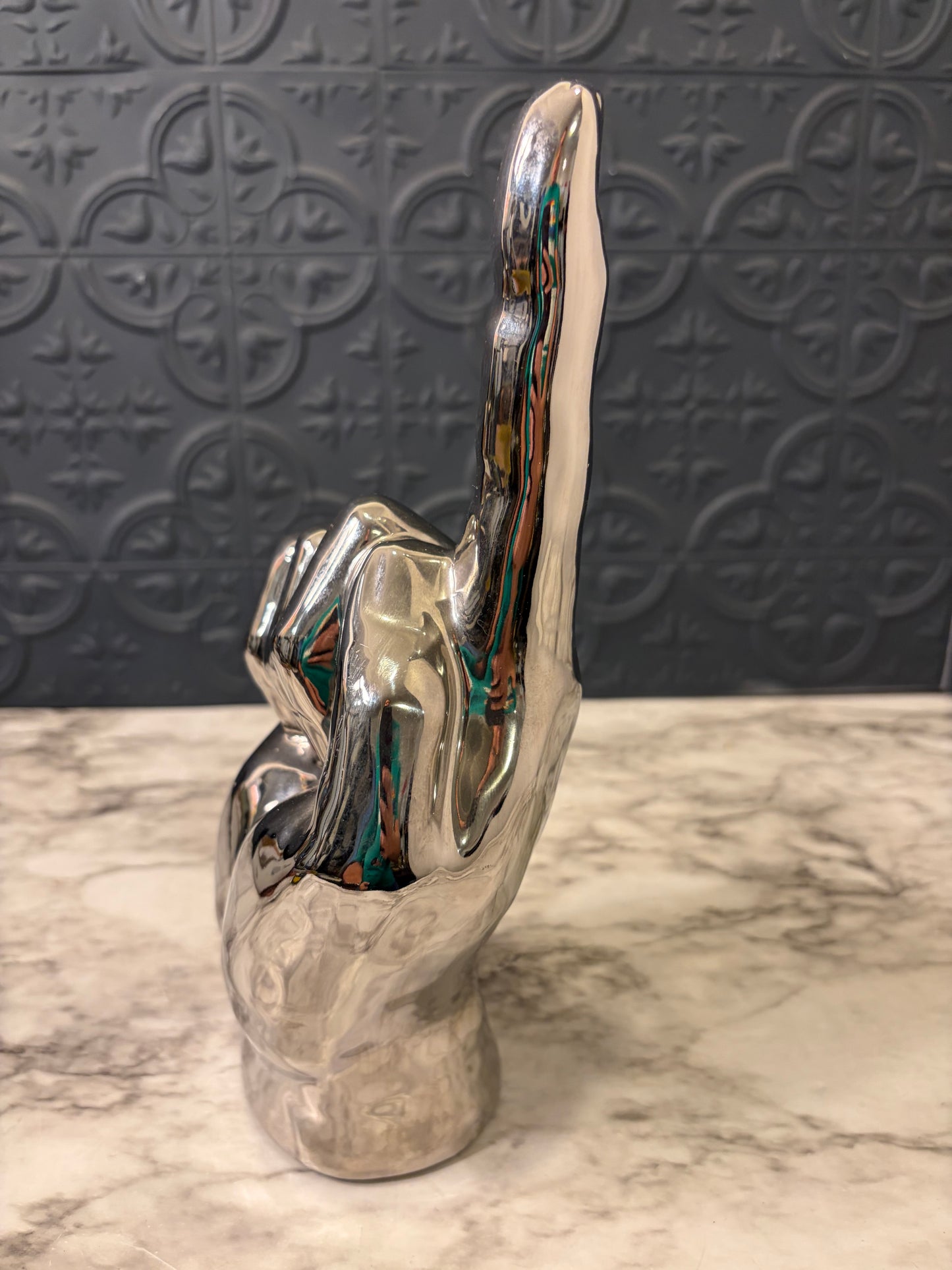 Silver Colored Finger Ceramic
