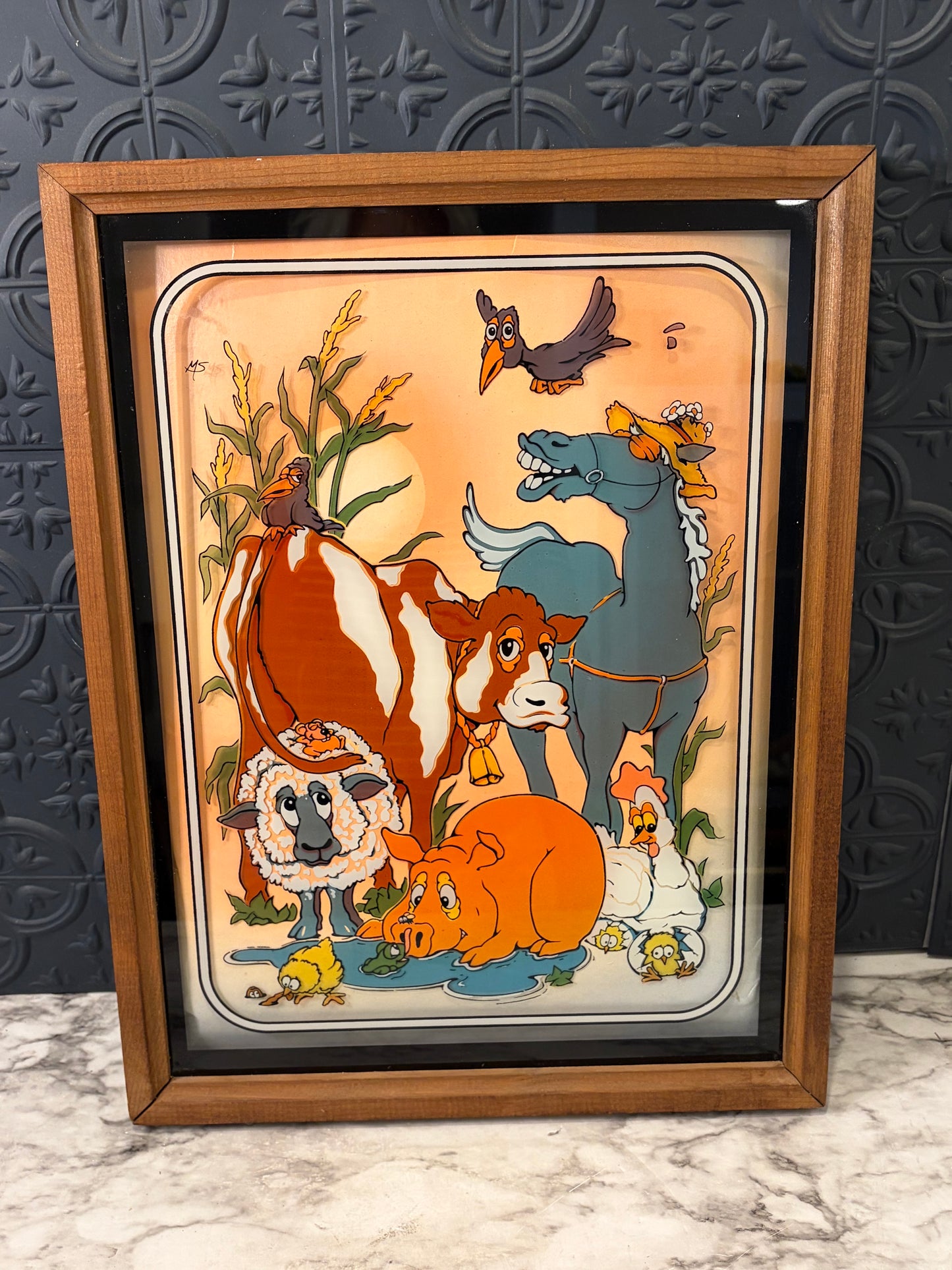 Farm Animals Reverse Print
