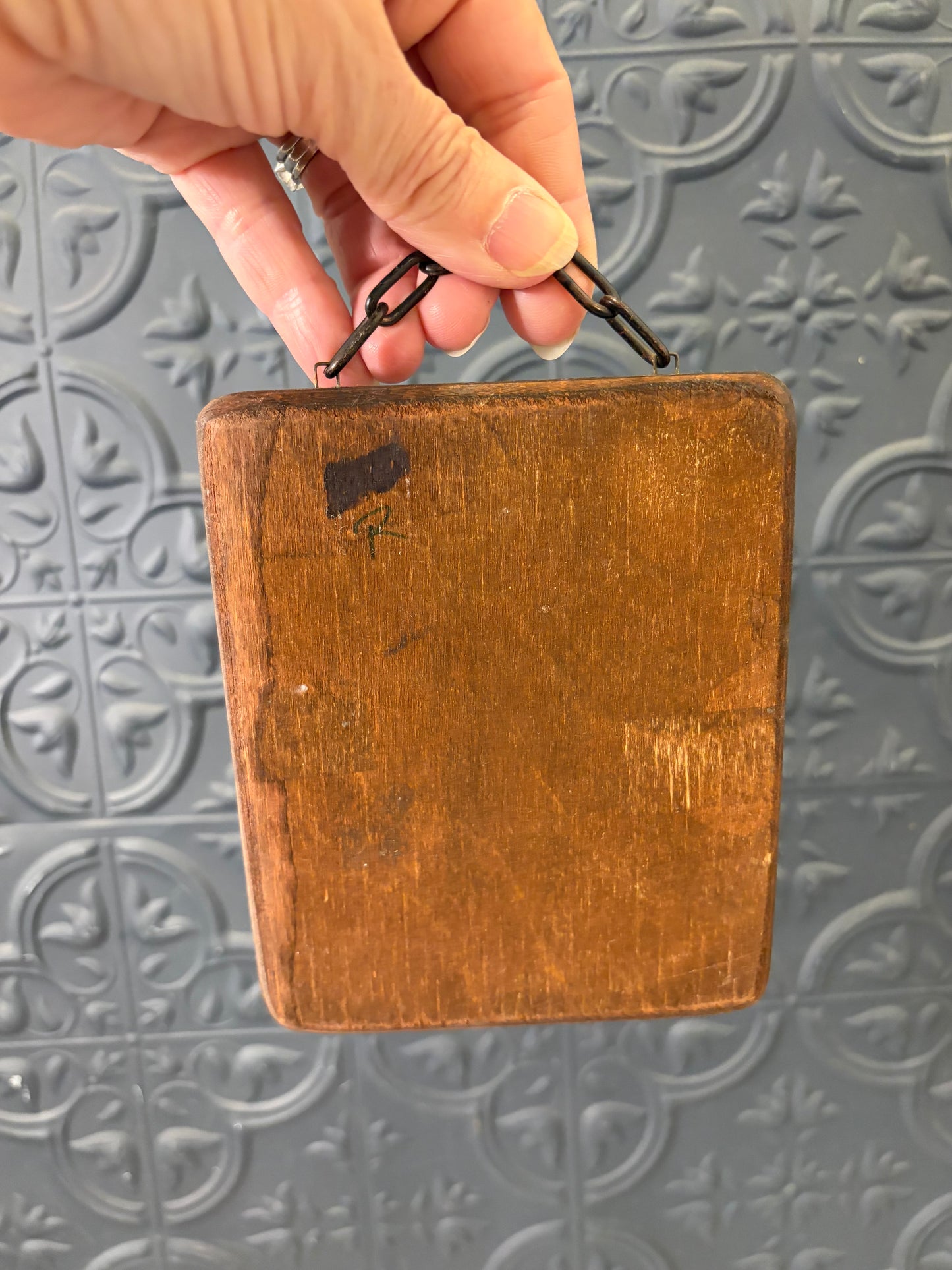 Small Floral on Wood