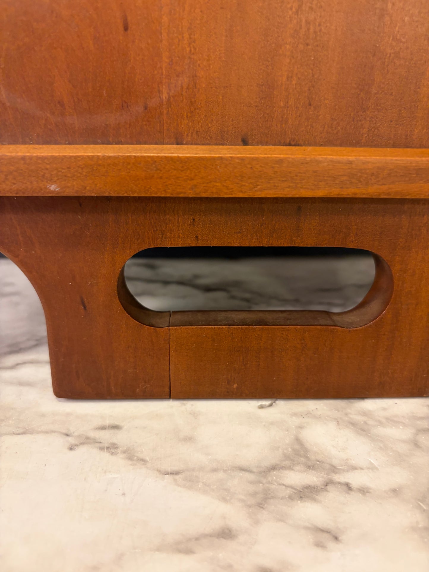 Wood Tray with Handles Mid Century