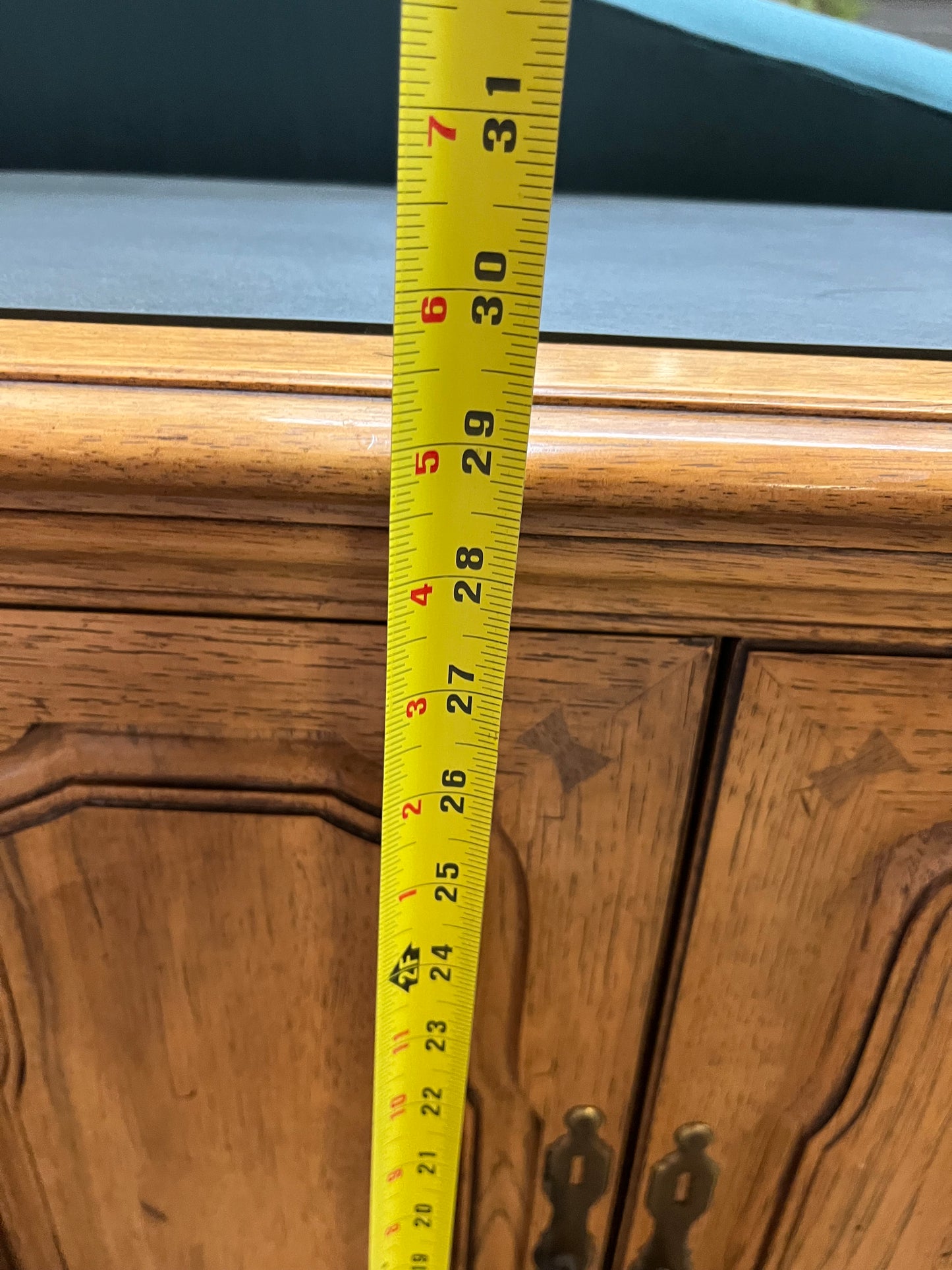 Entry table with Green Slate Top