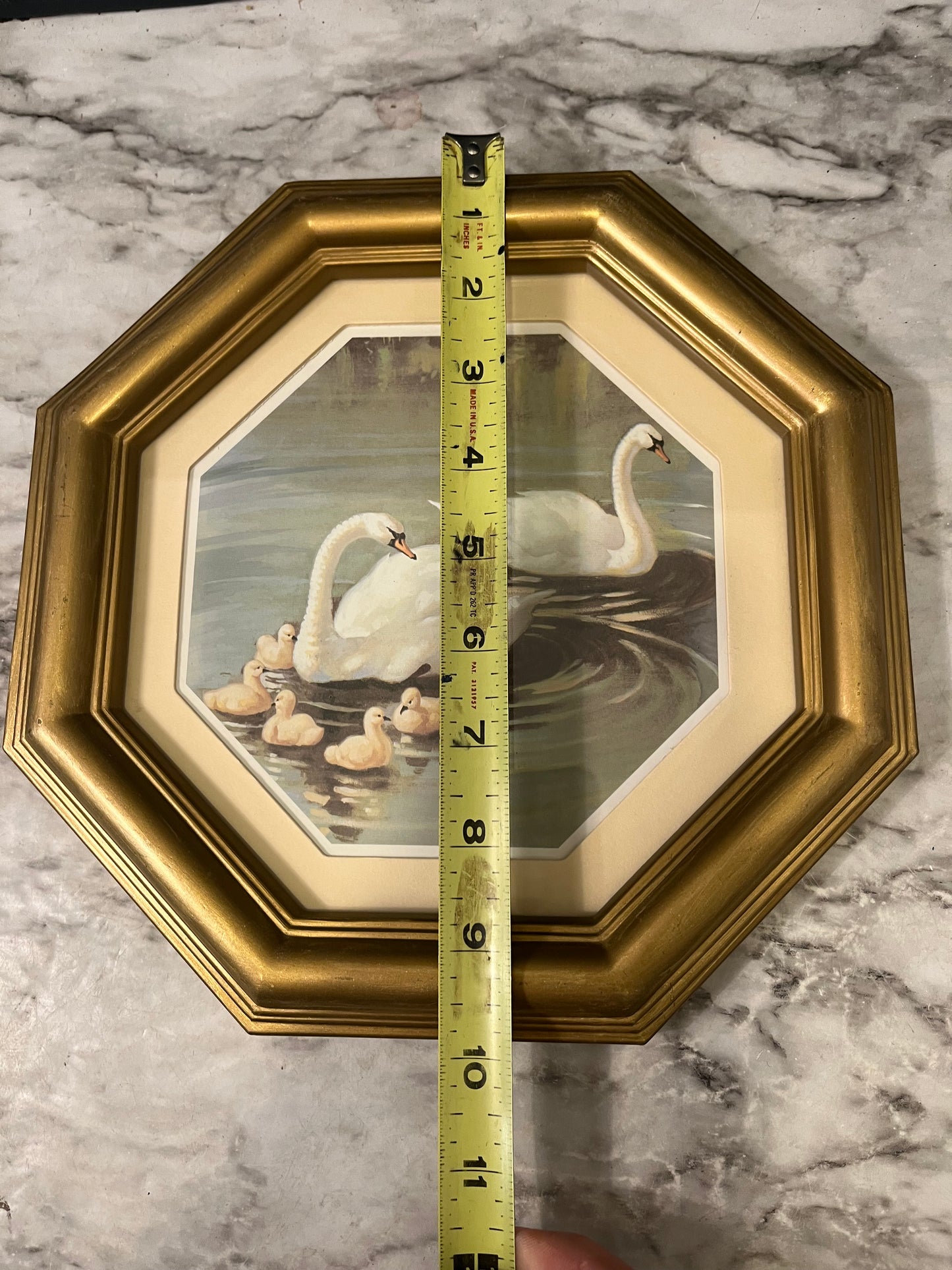 Homco Octagon Swan Family