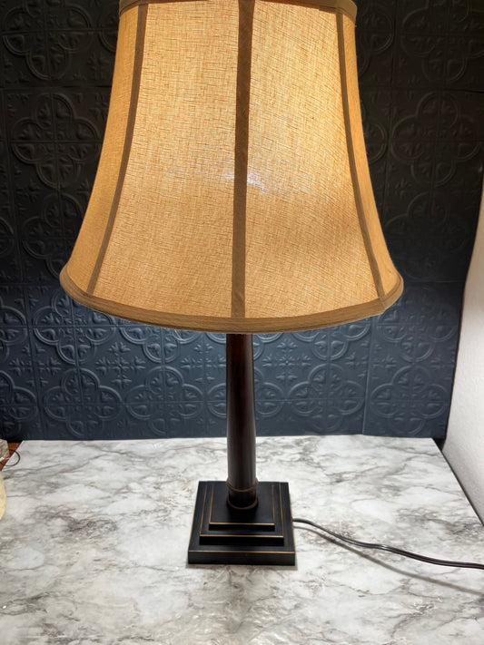 Tall Bronze Metal Lamp