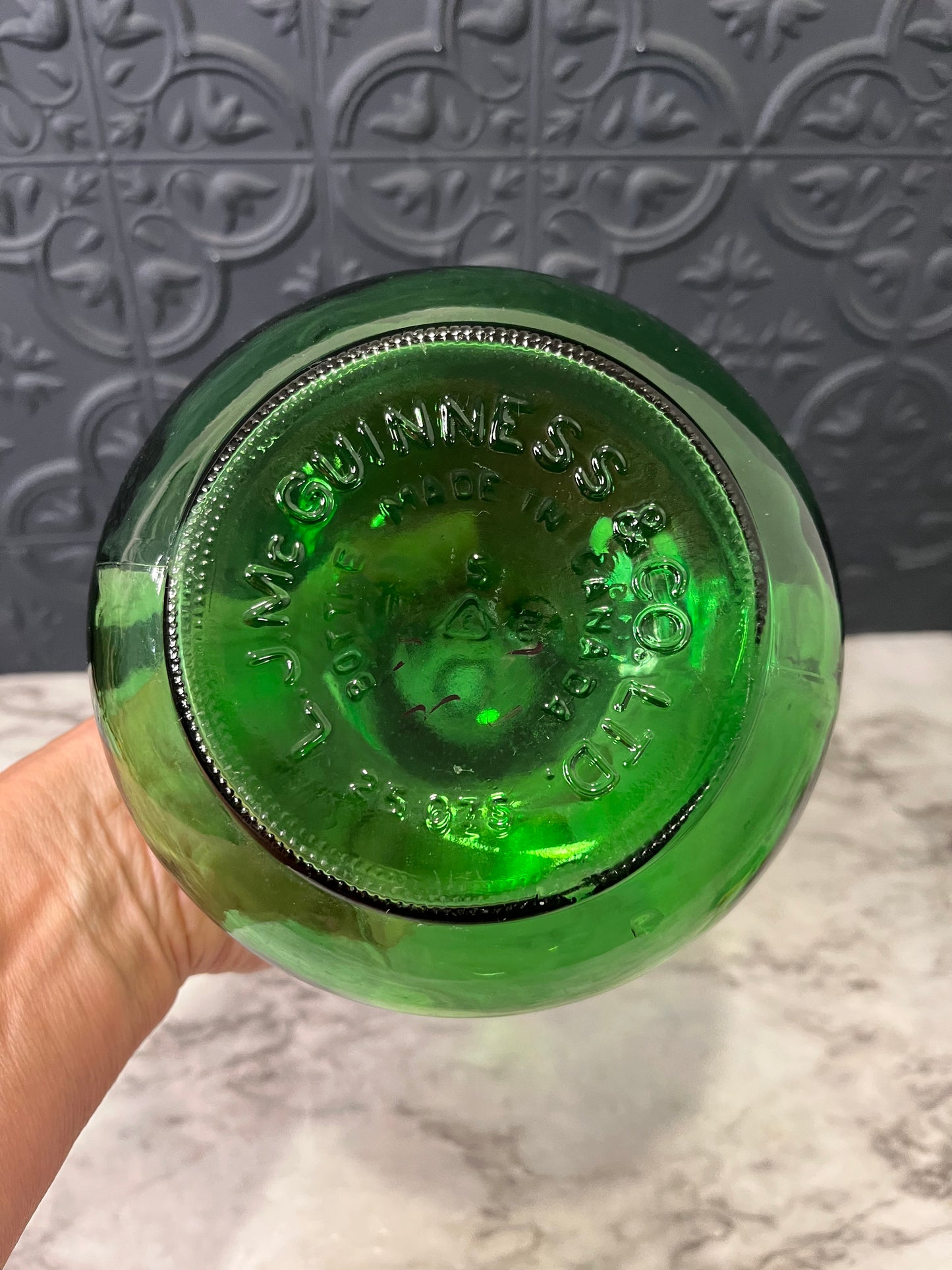 Green glass Decanter