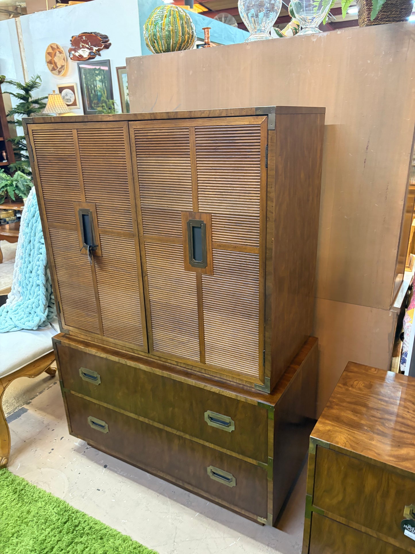 Campaigner Tall Armoire Dresser