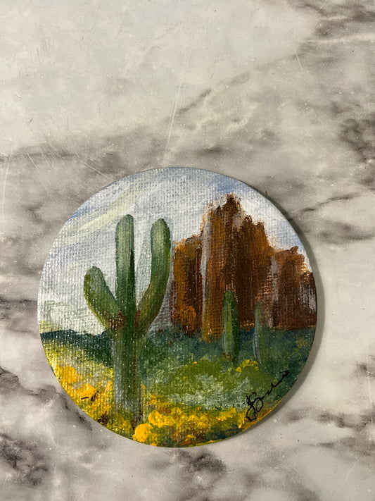 Cactus Magnet painting by Jessie