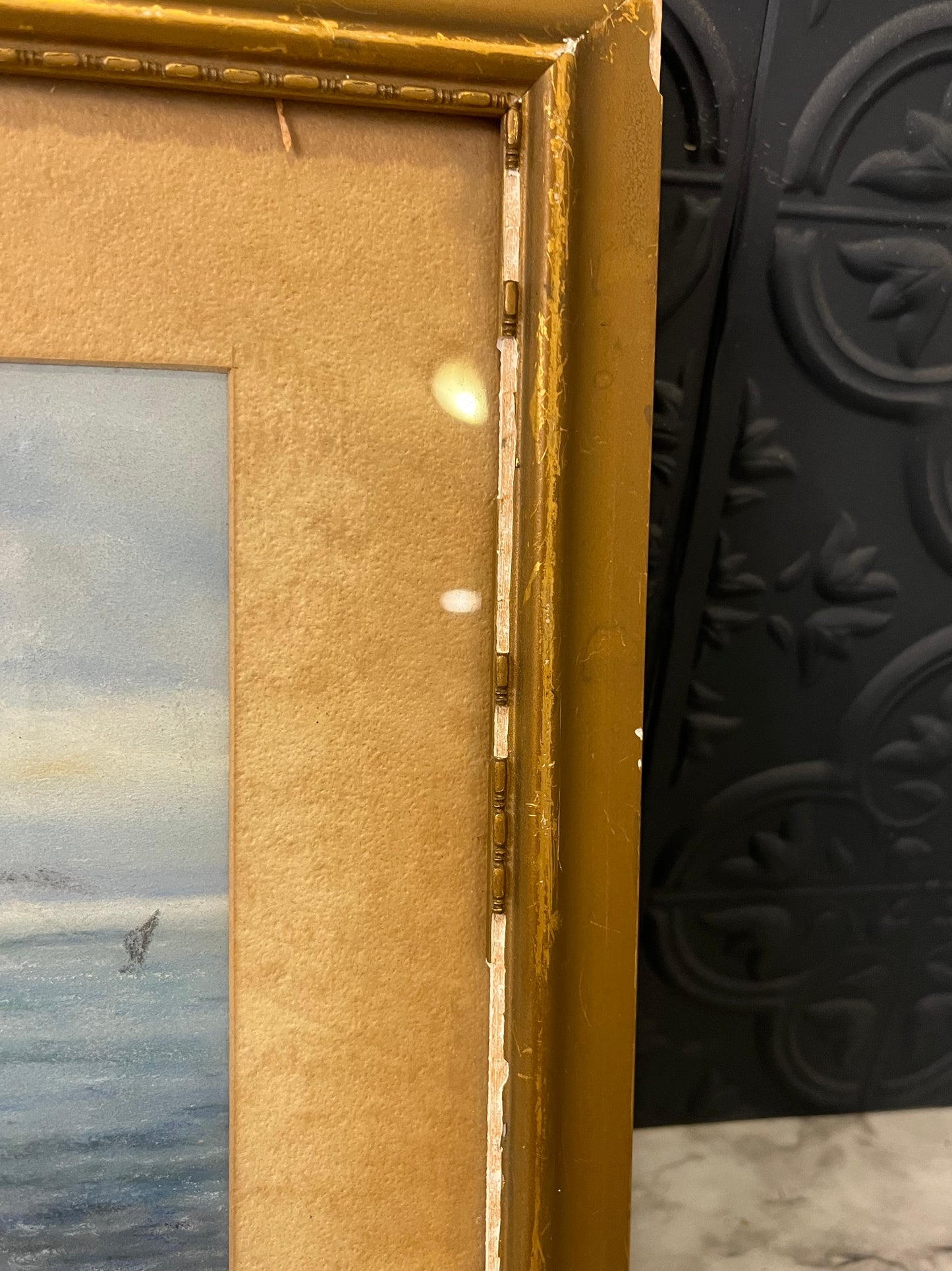 Antique Cornish Coast Pastel