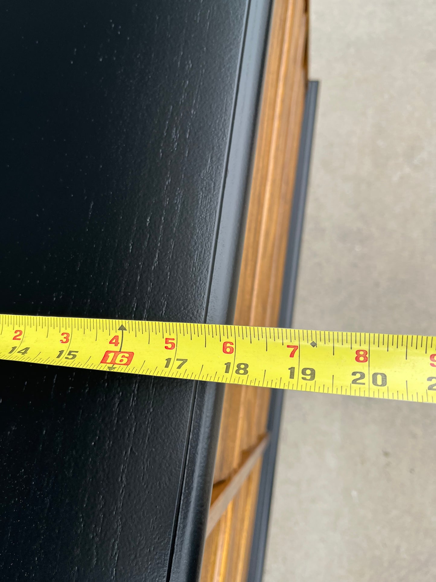 MCM Style 6 drawer Dresser with Black top and Legs