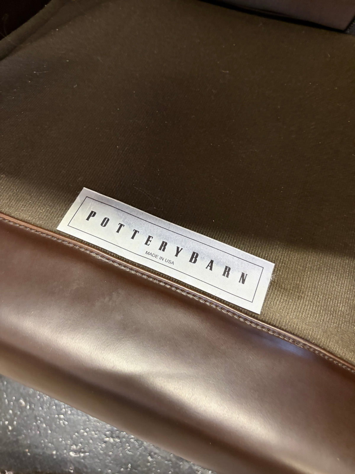 Pottery Barn Dark Leather Recliner