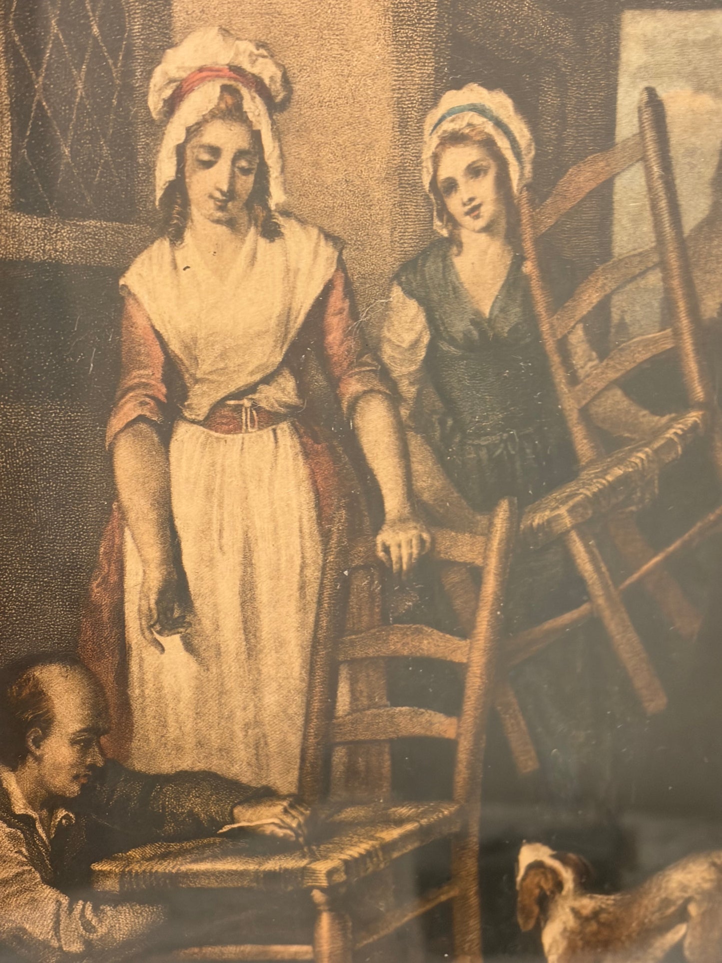 Old Chairs to Mend Print Framed