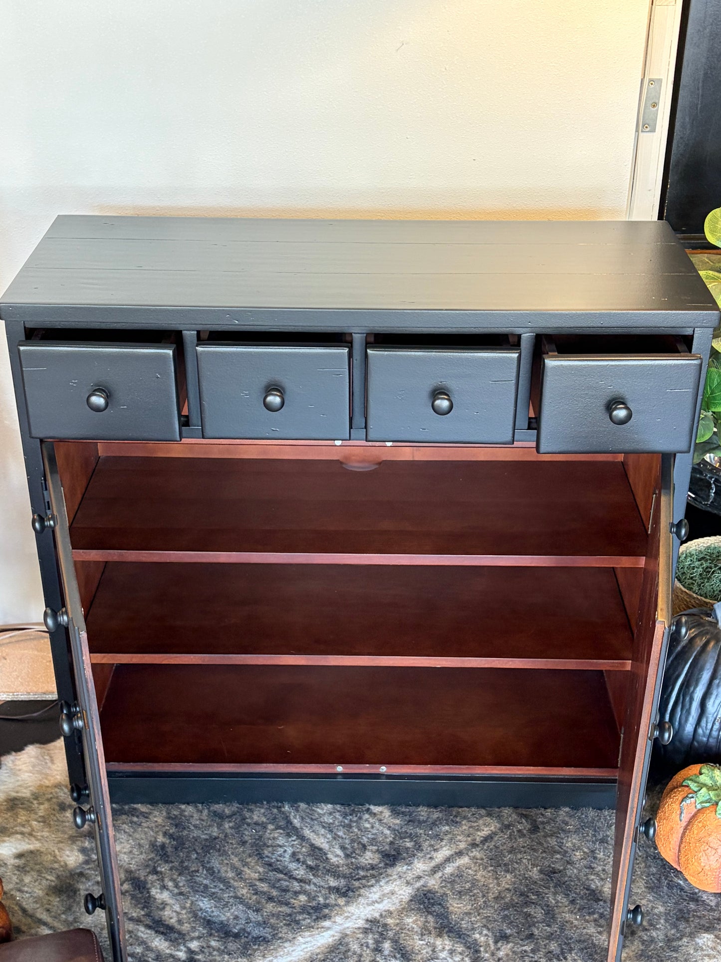Apothecary Cabinet Painted black