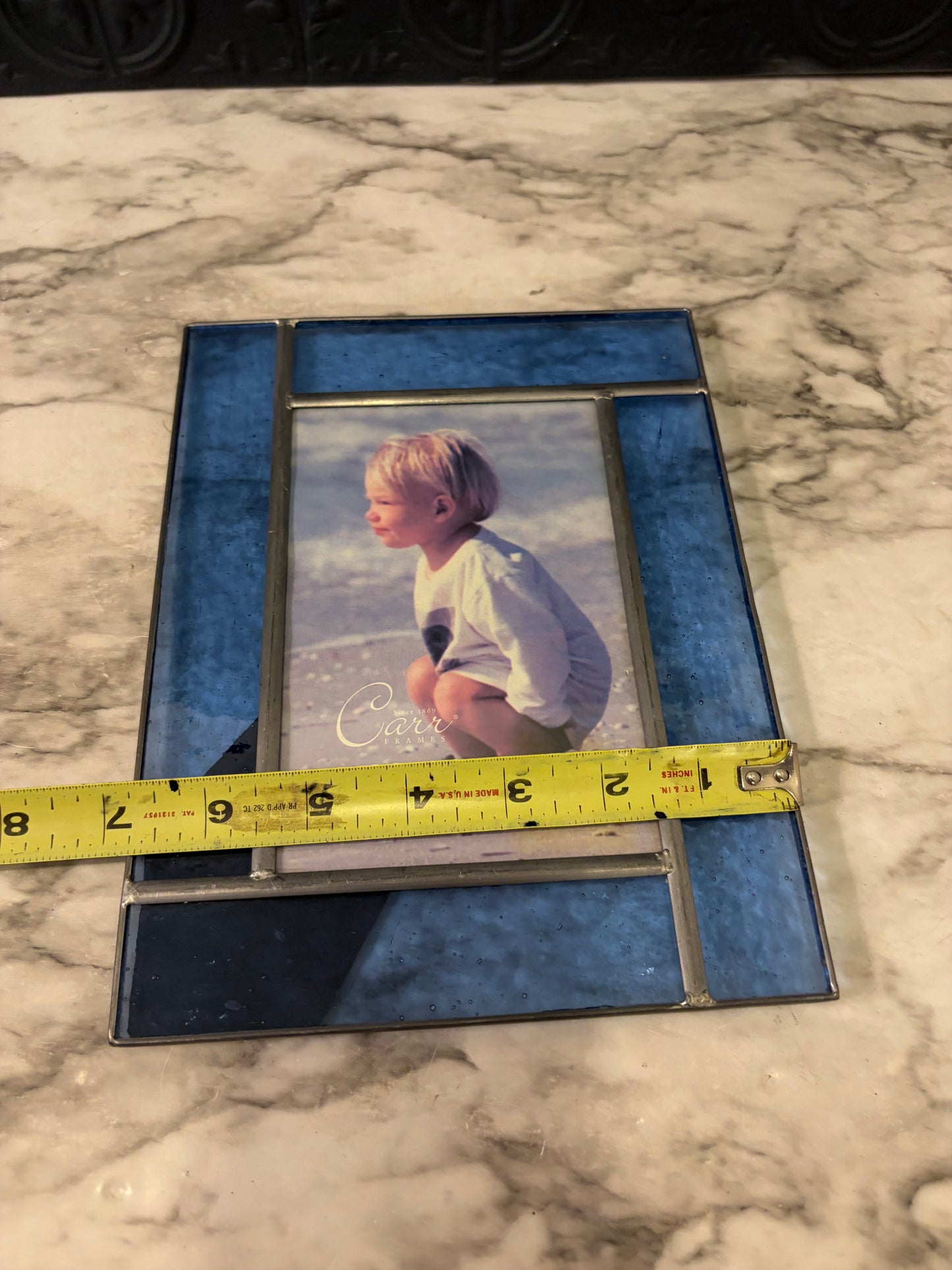 Blue Stained Glass Frame