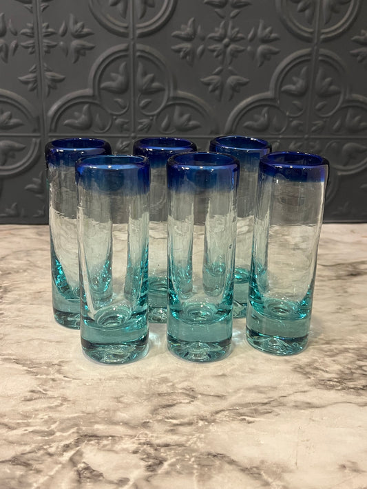 Handblown Tequilla Shot Glass Set of 6