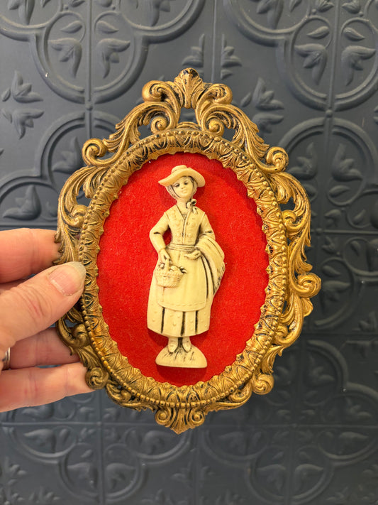 Vintage Female Figure Wall Hanging