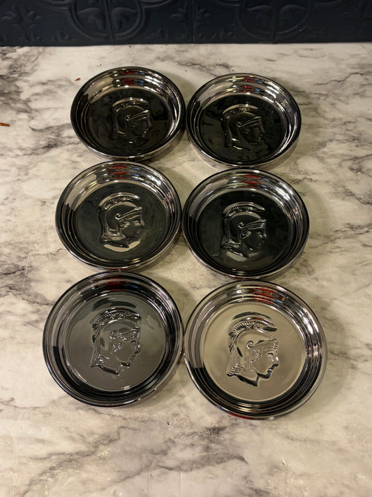 Mercury Glass Spartan Coasters Set of 6