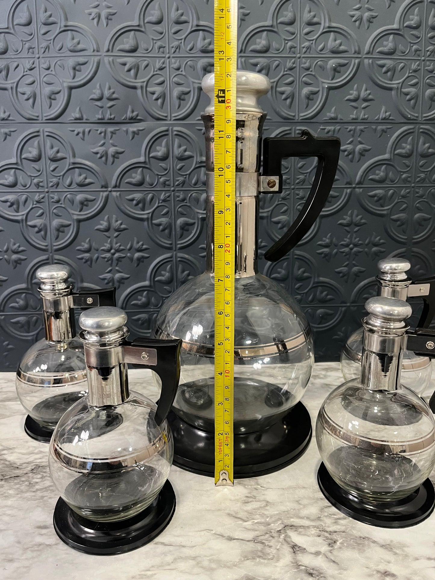 Cara Set Mid Modern Glass Coffee Carafe Set