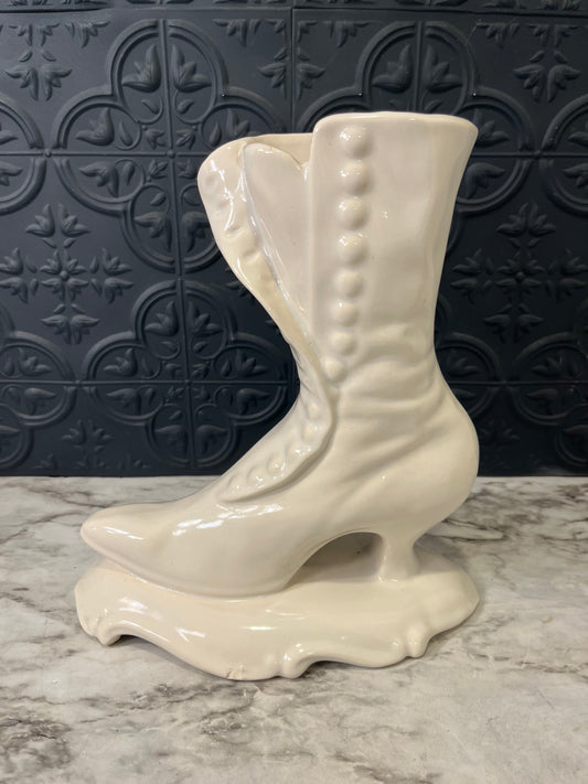 Vintage Ceramic Boot Vase AS IS