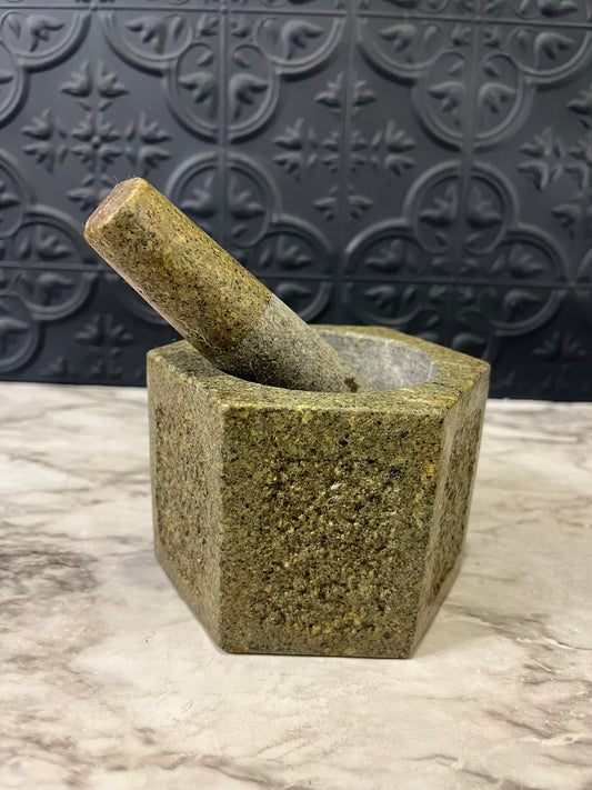 Green Stone Mortar and Pestle