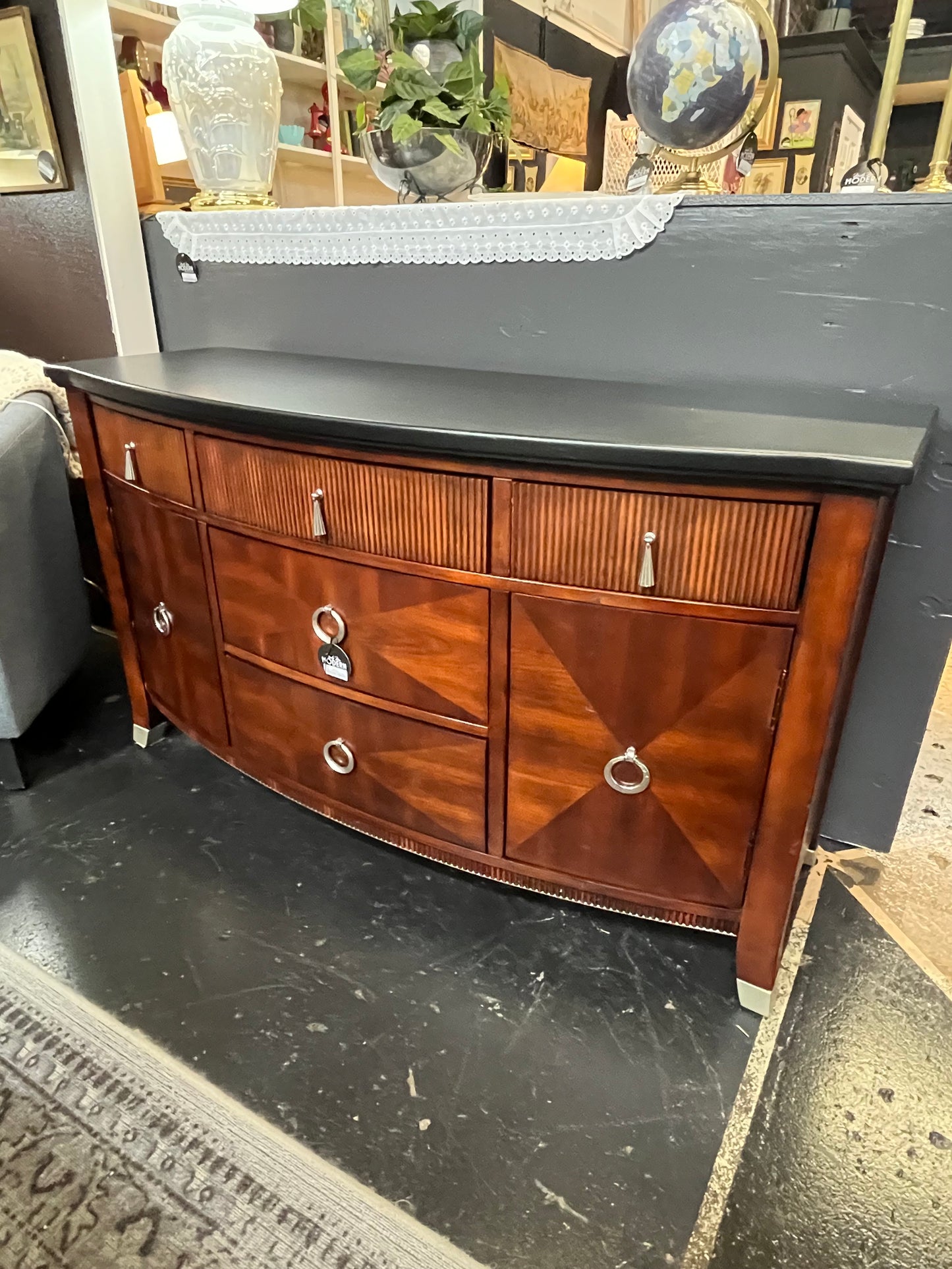 Cherry Buffet with Painted Black Top