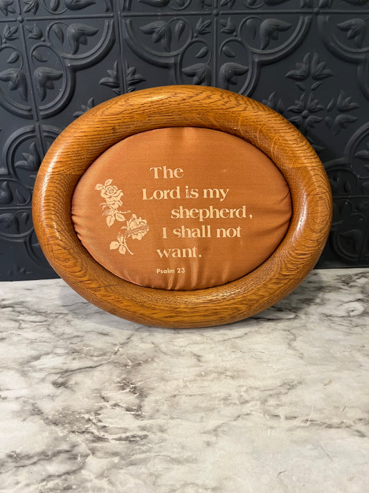 The Lord is my Shepard screenprint on silk