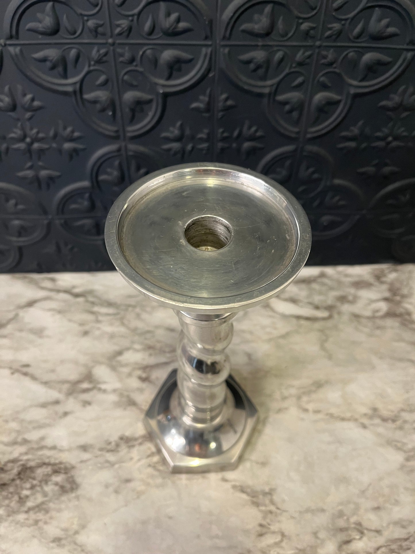 Spiral Aluminum Candle holder 9"