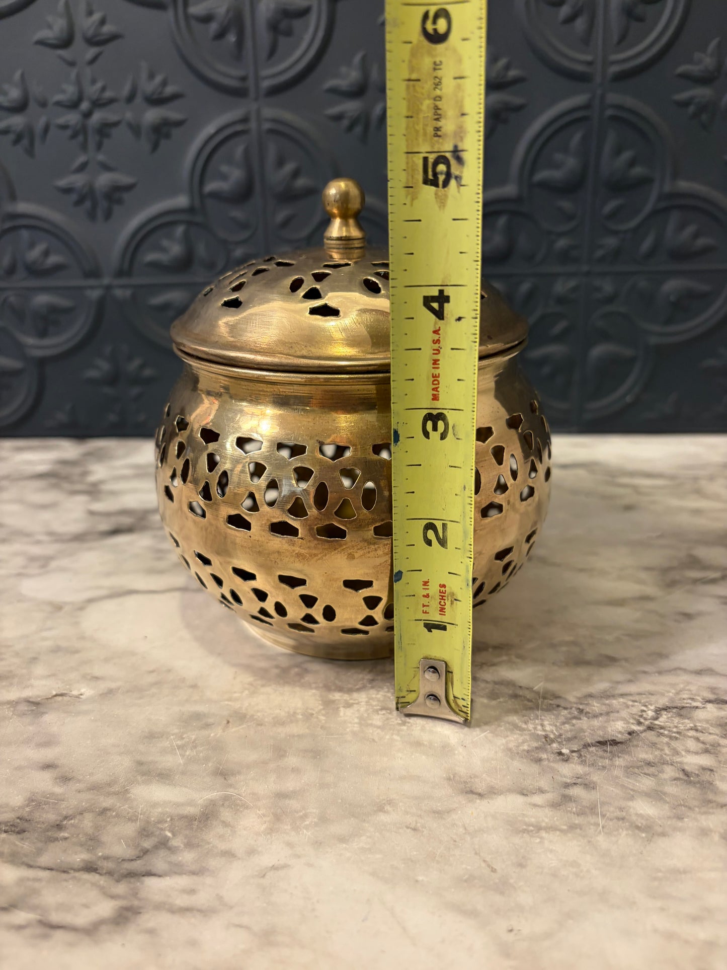 Brass Potpourri Bowl with lid