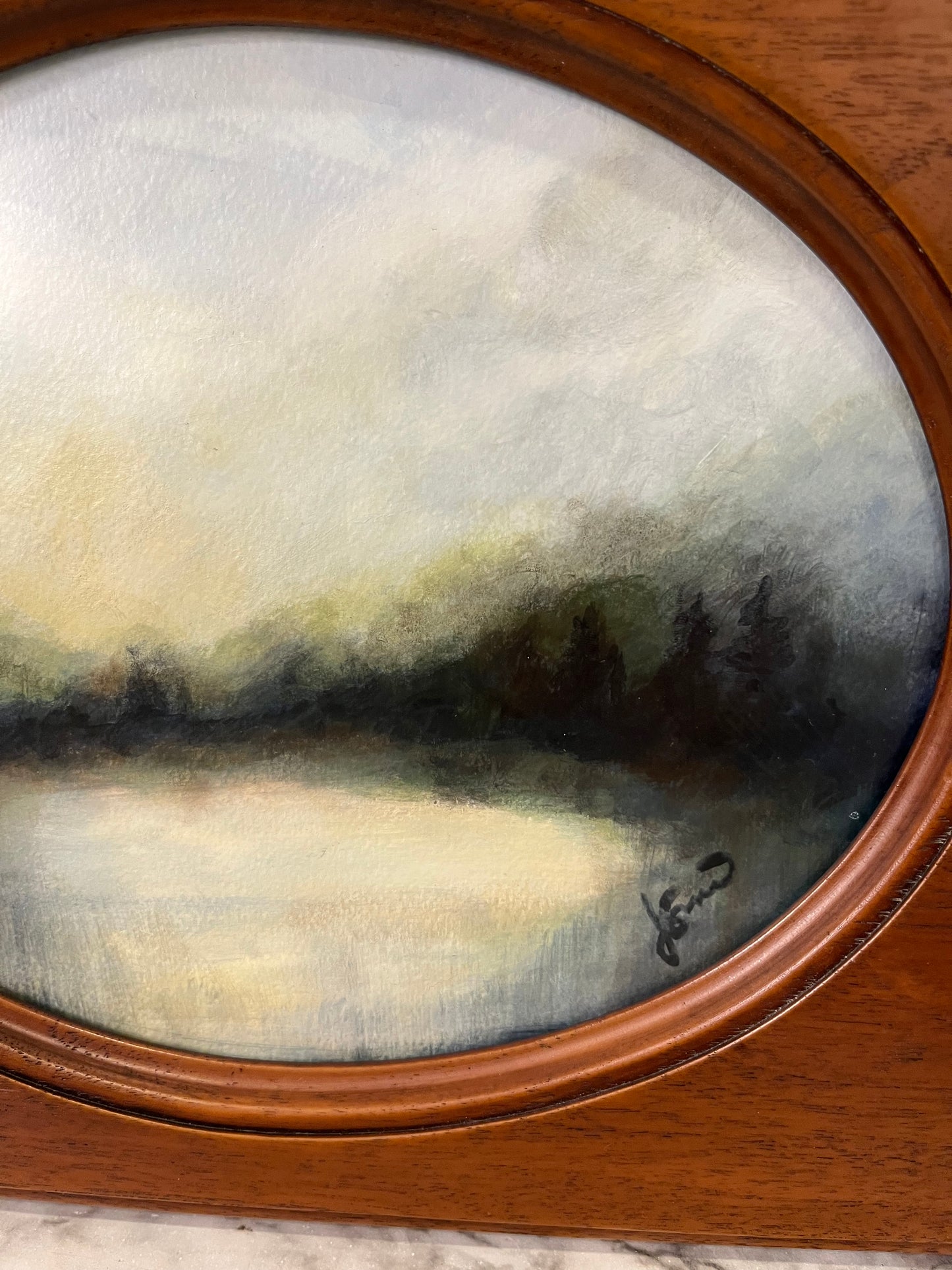 Moody Tree Line Painting by Jessie