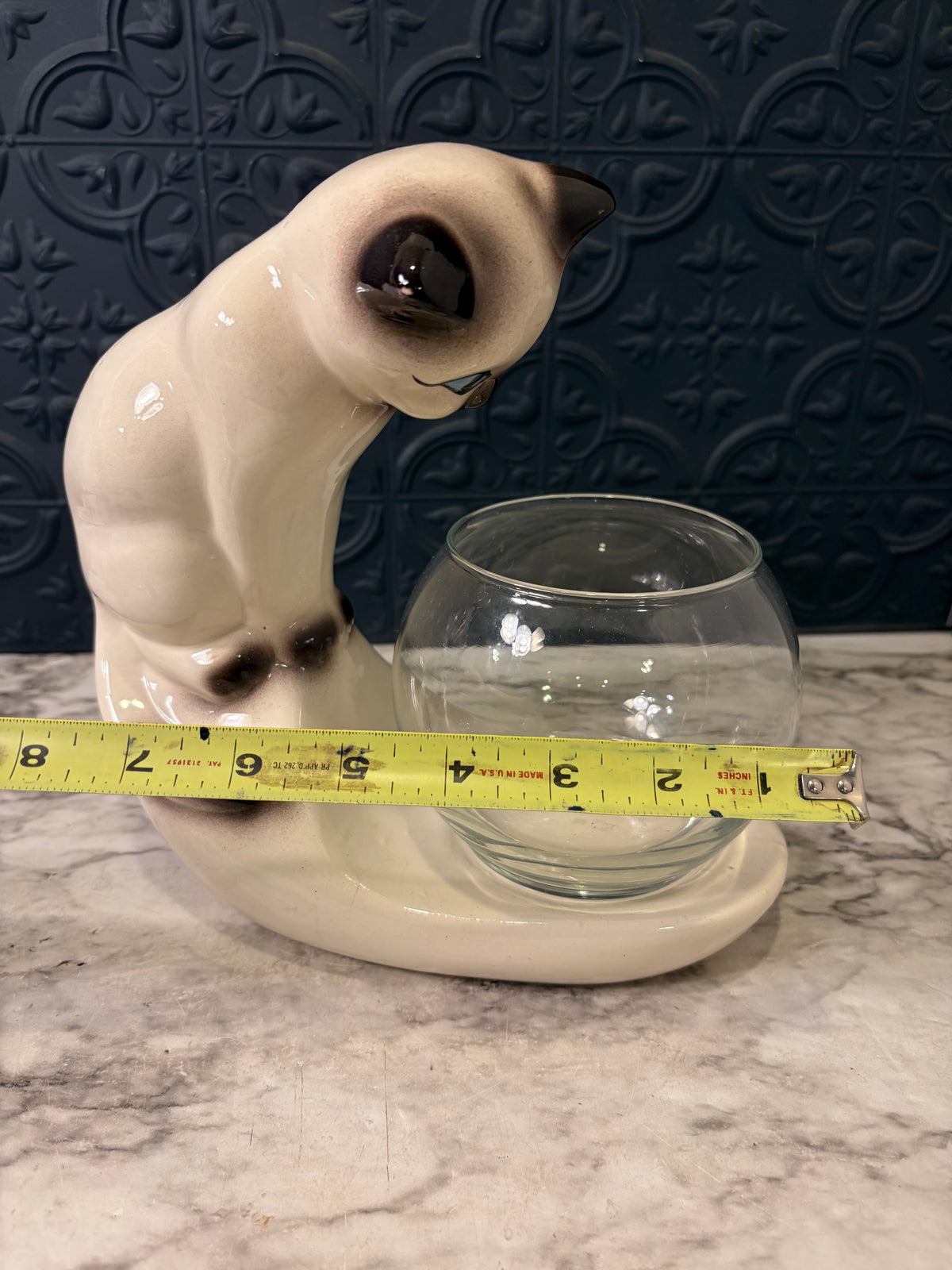 Cat overlooking Fishbowl Hobbyist Ceramic