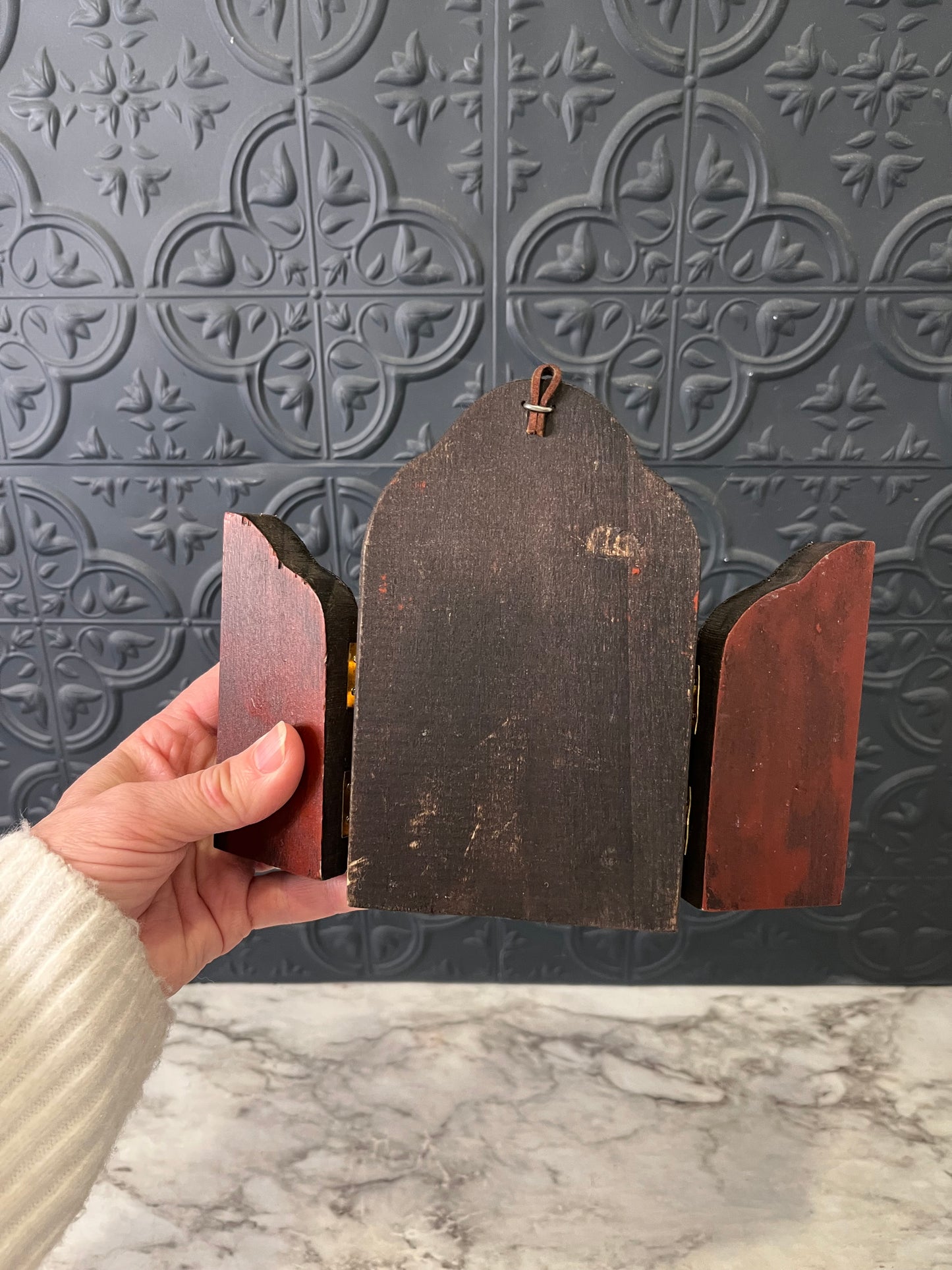 Wooden Triptic Lady of Perpetual Help