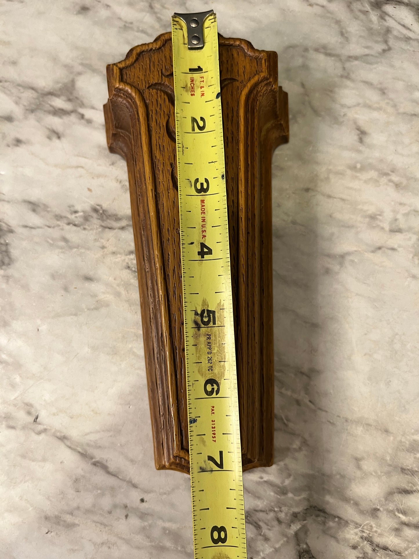 Homco Wall Pocket Brown wood look