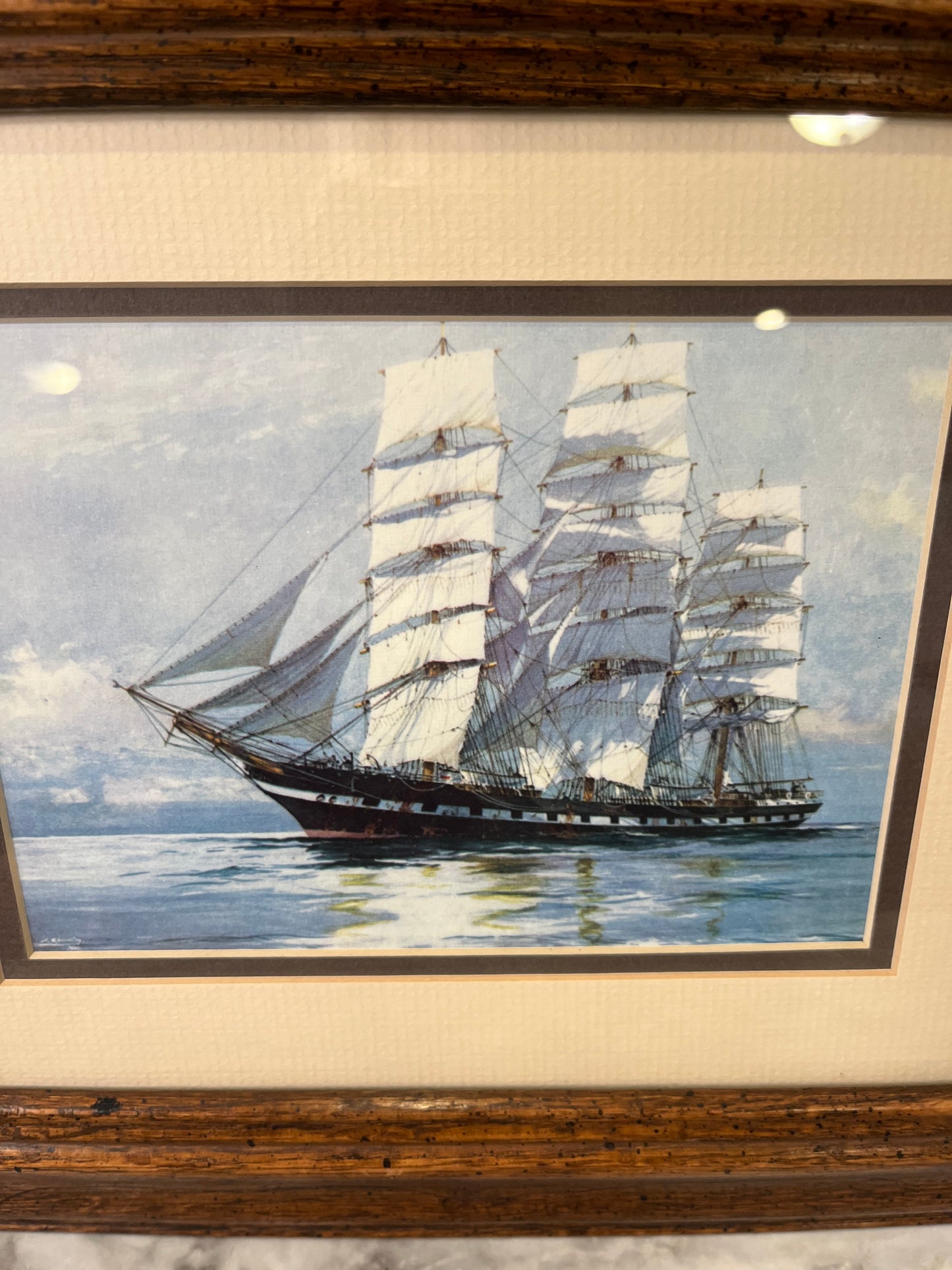 Framed print of Clipper ship