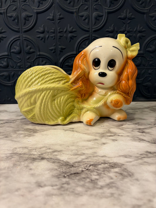 Hull Pottery Cocker Spaniel Planter AS IS