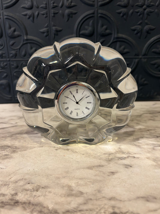 Xavier Czech Lead Crystal Table Clock