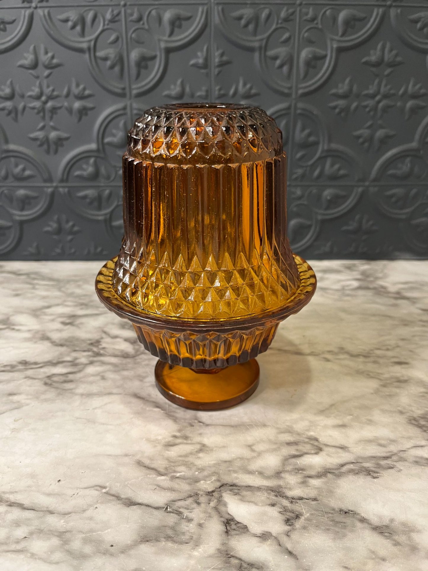 Amber Glass Fairy Lamp