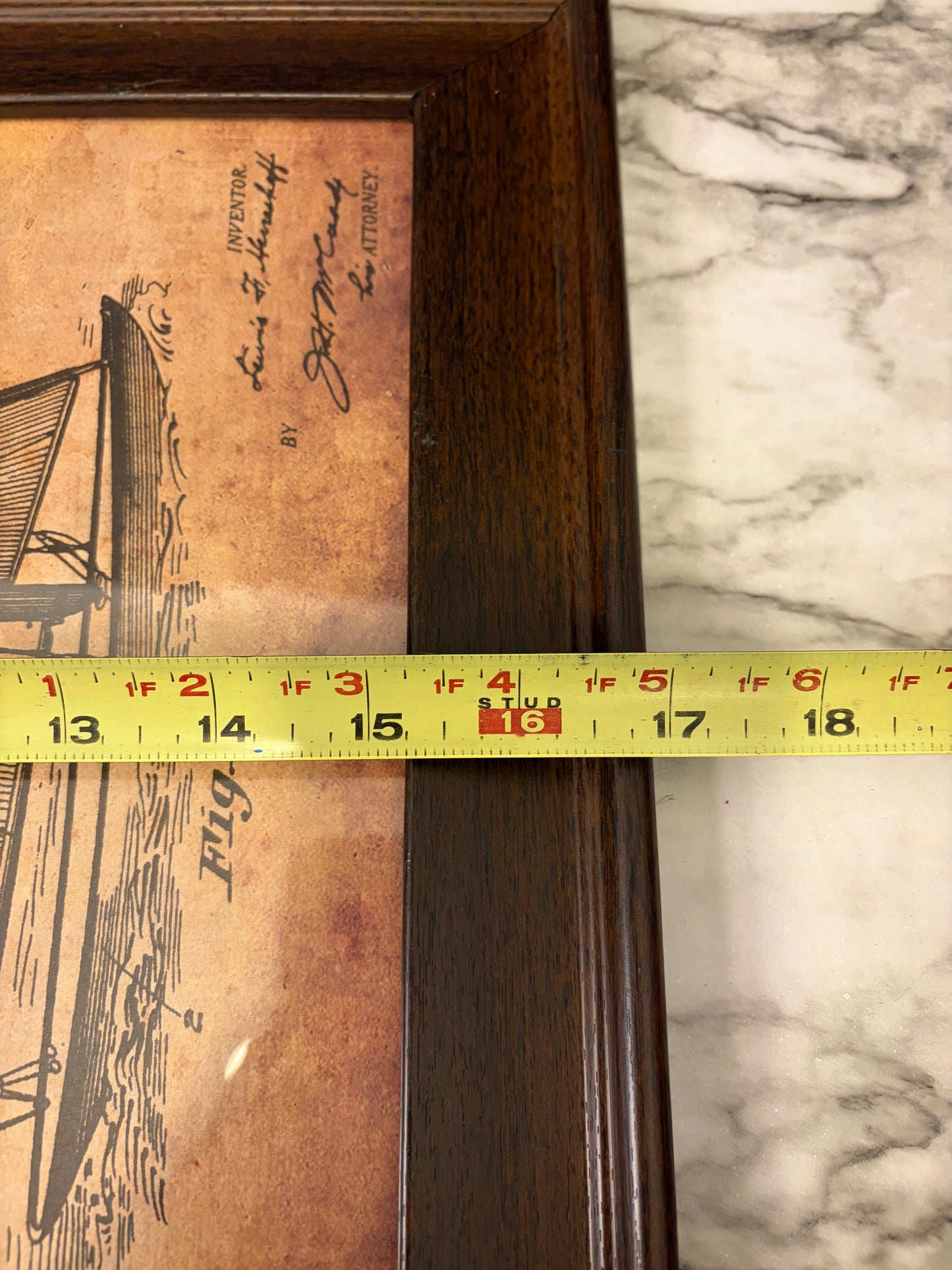 Framed Herreshoff Sailboat Patent