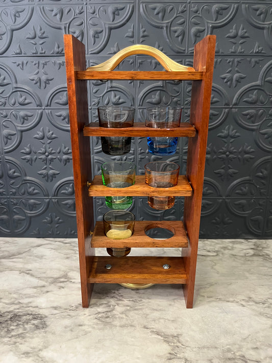 Enesco Shot Glasses with Carrier AS IS