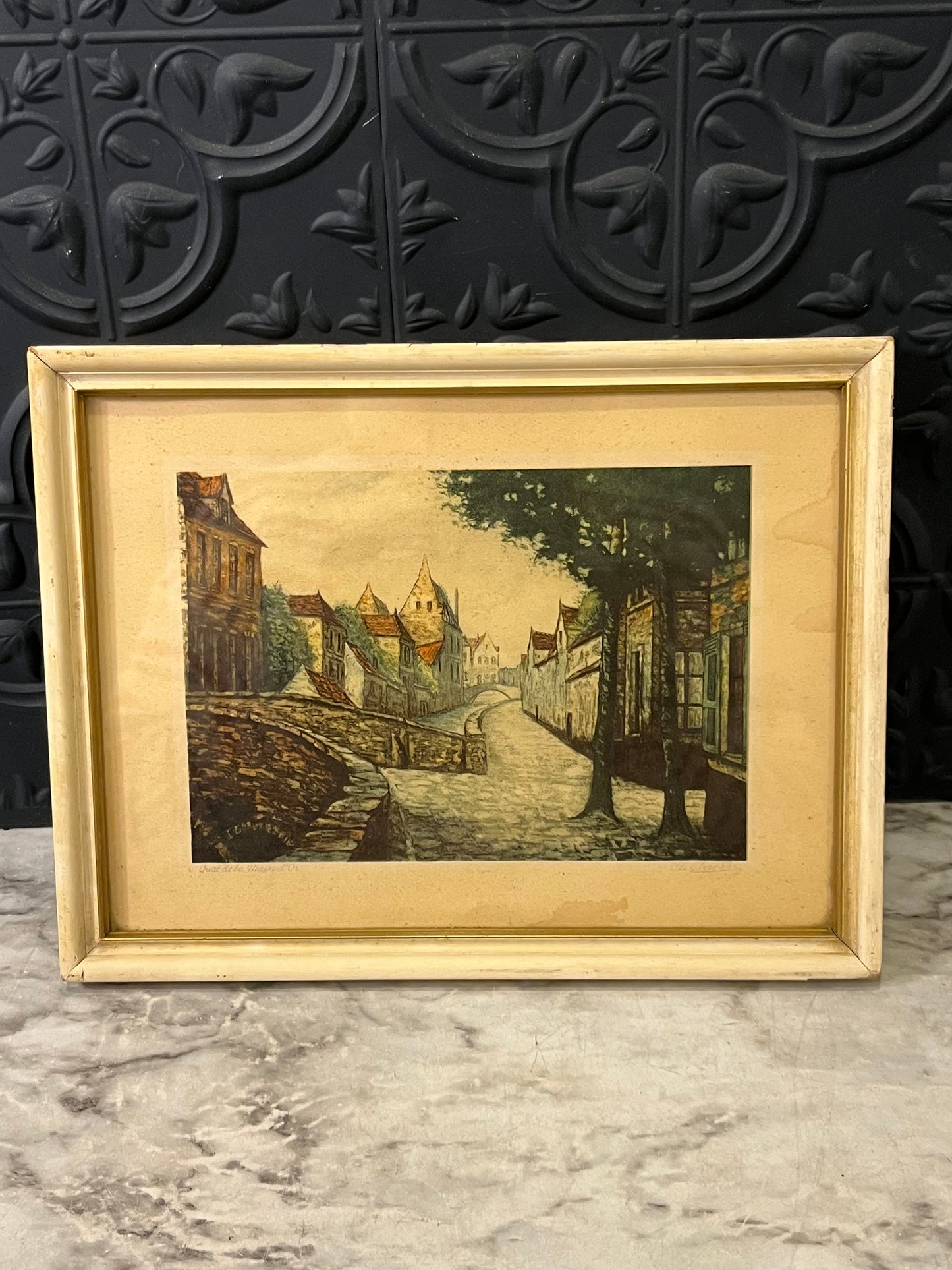 Cobblestone Lane Print Framed