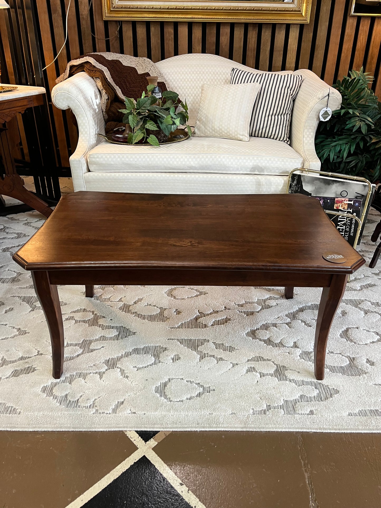 Dark Wood  Rectangle Coffee Table
