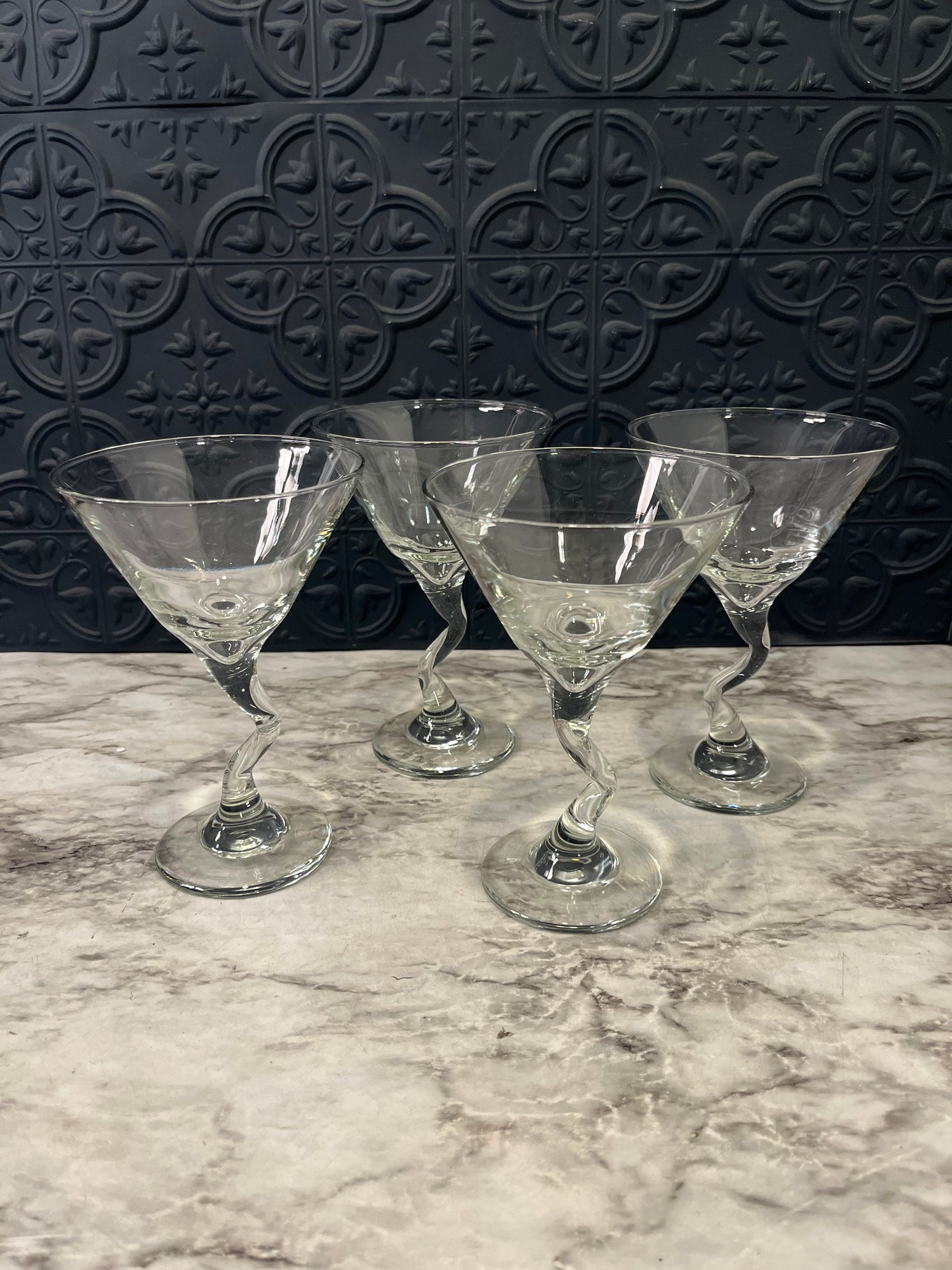 Zig Zag Martini Glass set of 4