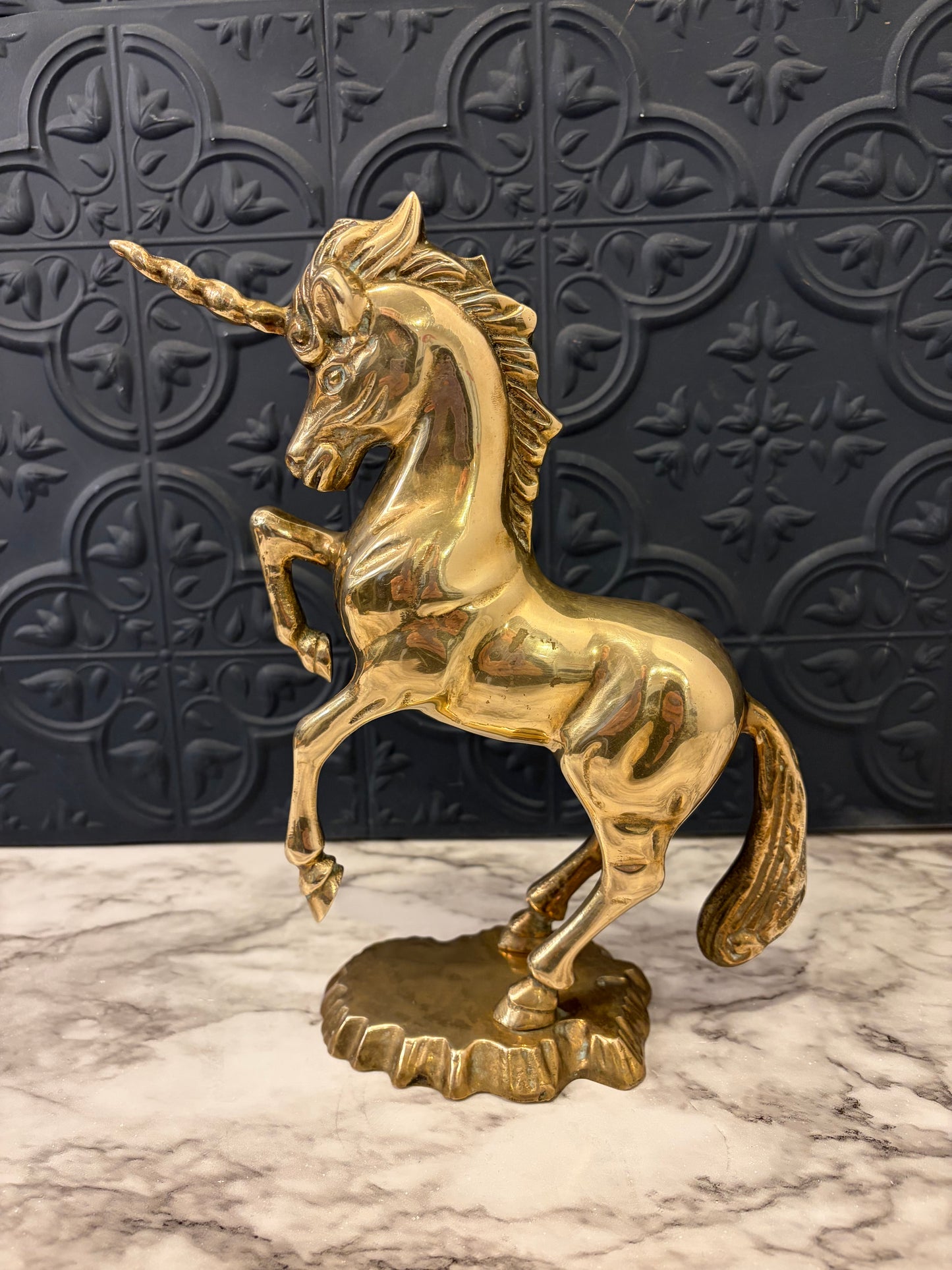 9" Solid Brass Unicorn