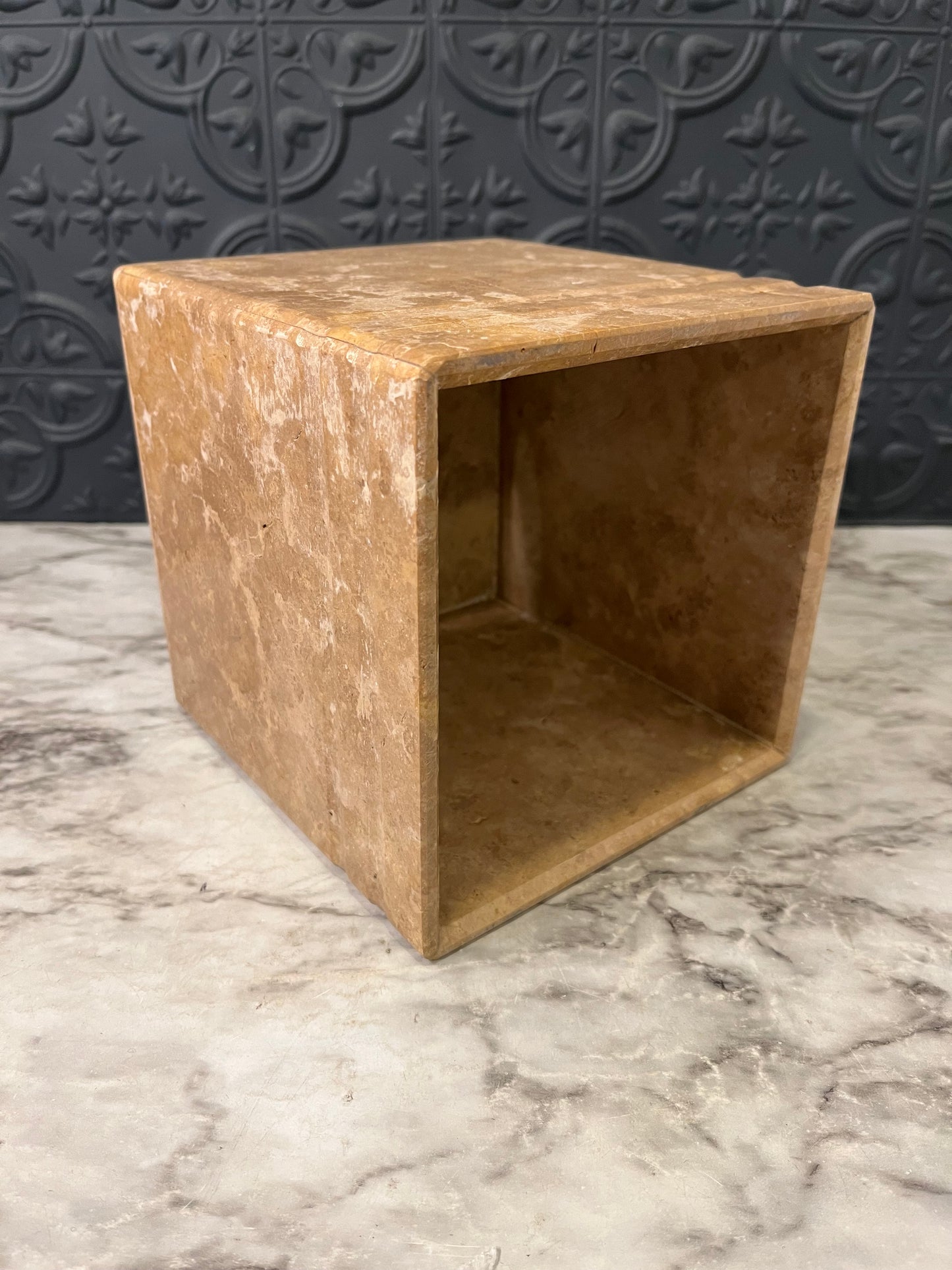 Tan Stone Tissue Holder