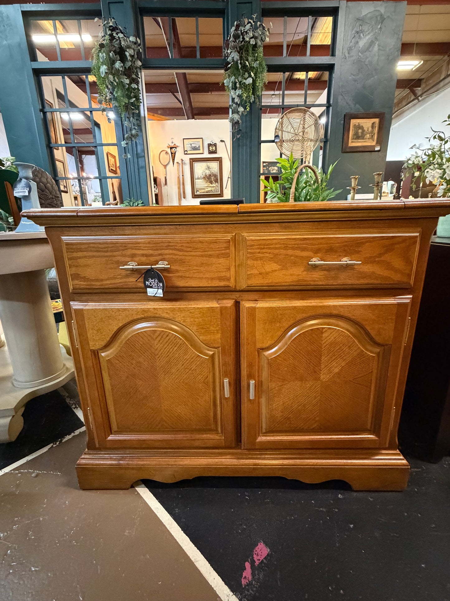 Buffet with Flip out Top Oak Color