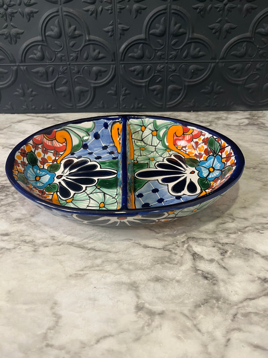 Mexican Pottery Split Bowl