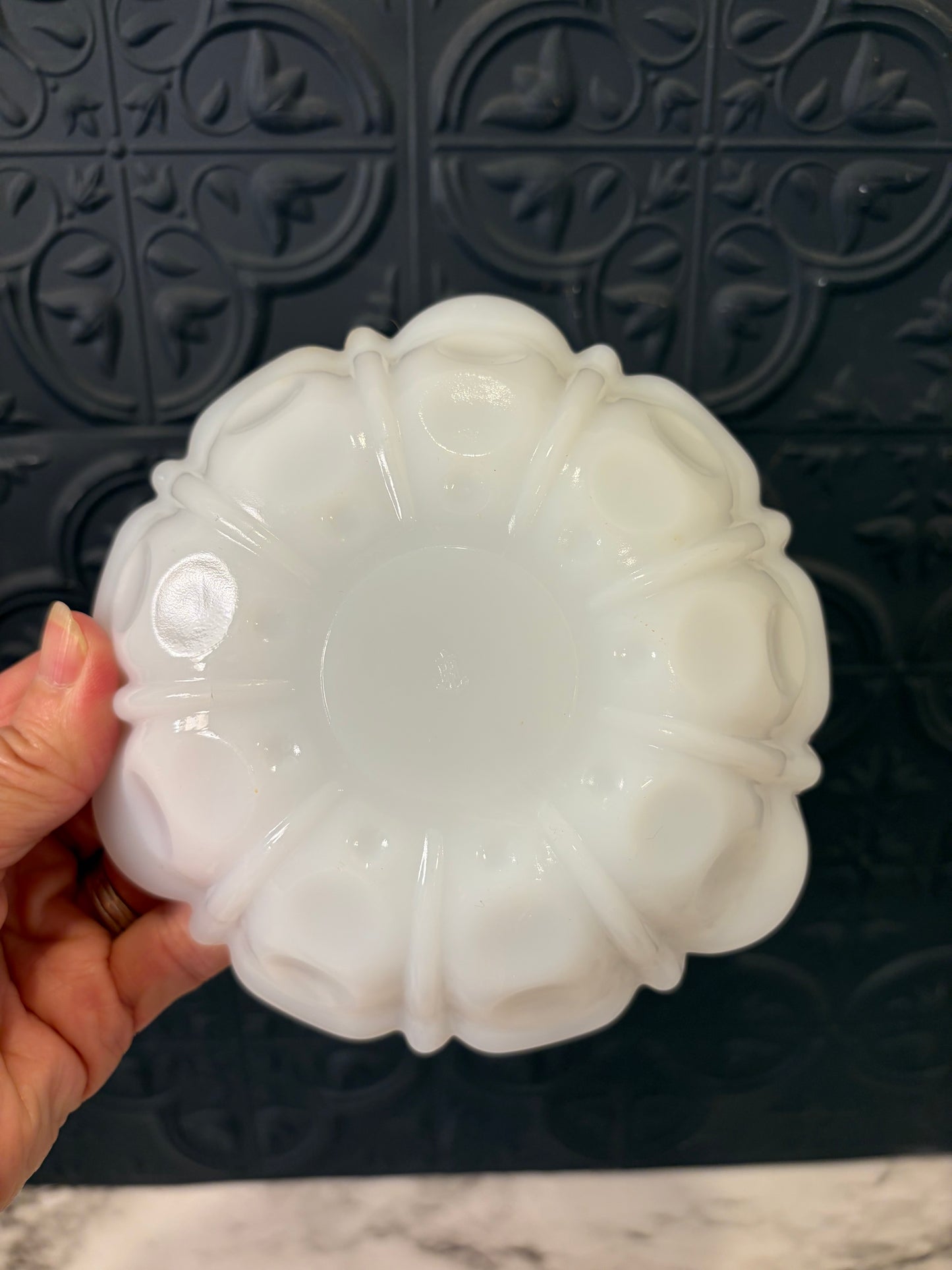 Anchor Hocking Milk Glass 5.25”