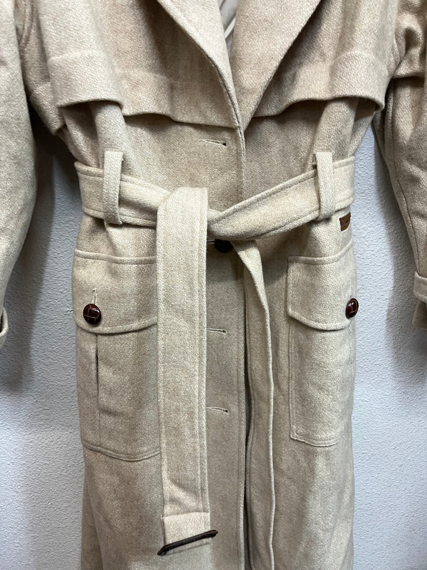 Together Cream Wool Trench Coat