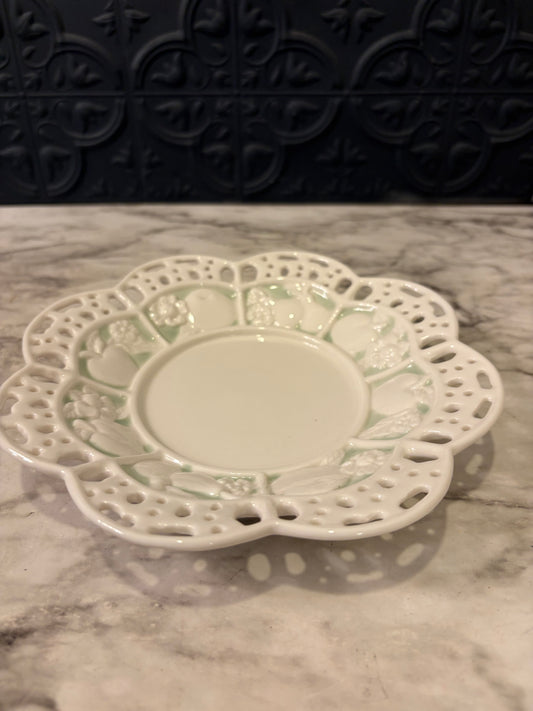 Avon China Porcelain Plate with Light Green Fruit Detail