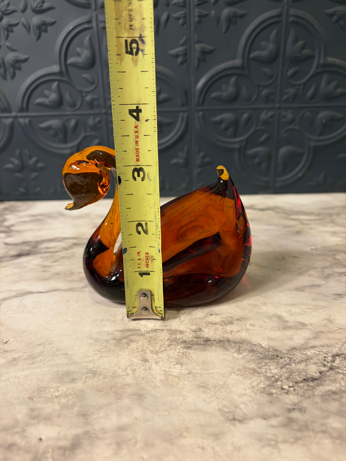 Amber Glass Swan