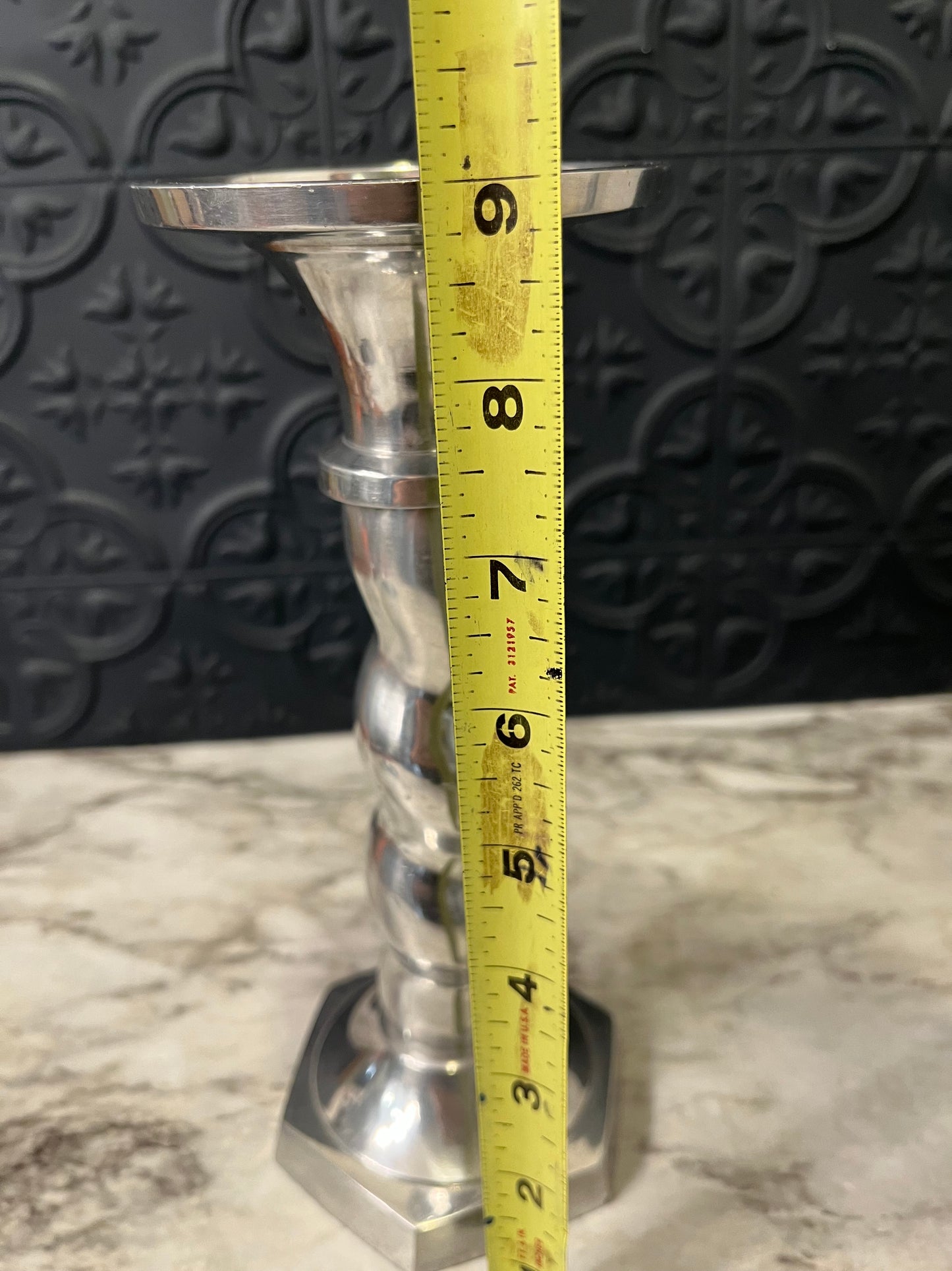 Spiral Aluminum Candle holder 9"